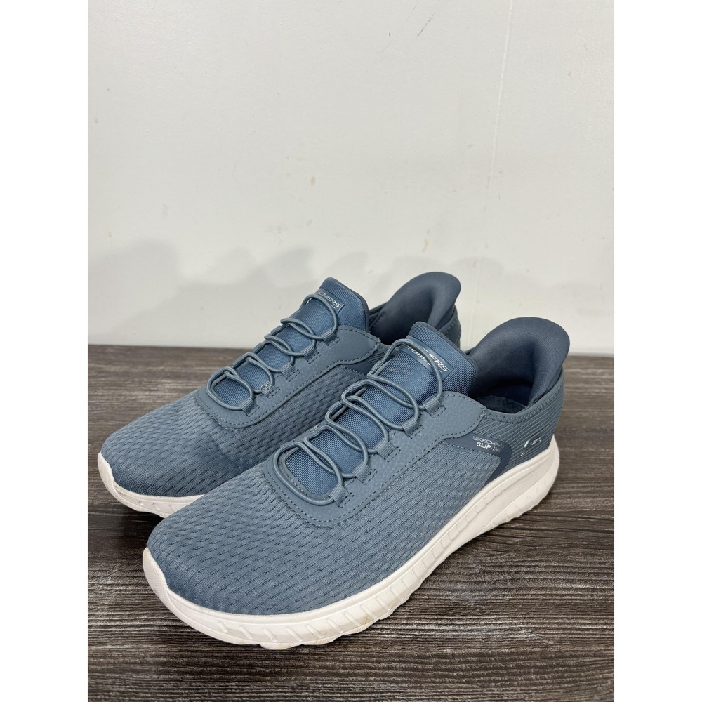 Skechers Shoes Womens Size 9.5 Blue BOBS Slip-Ins Memory Foam Sneaker Low Top